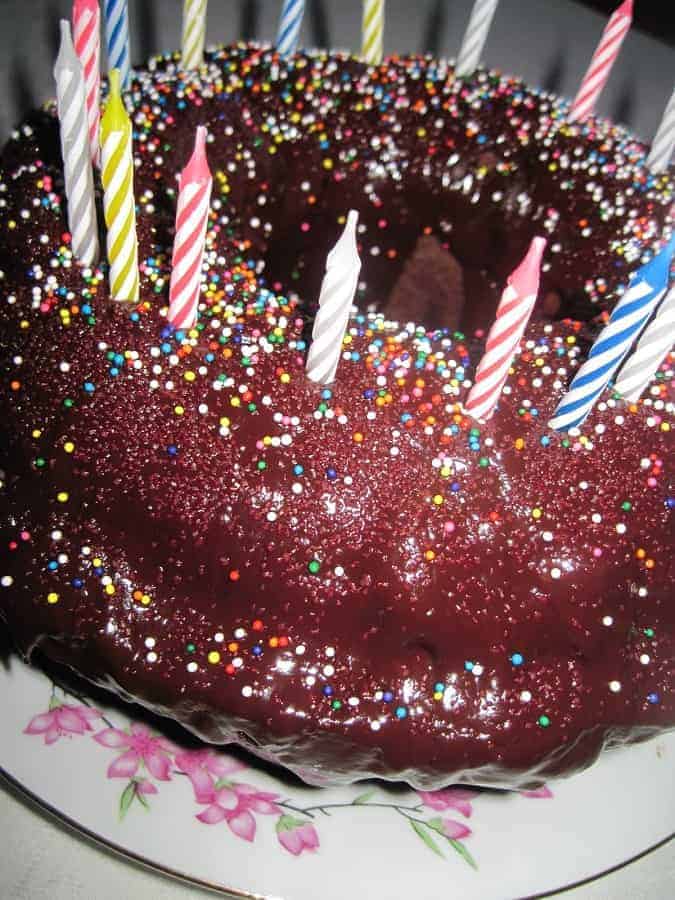 Chocolate Banana Birthday Cake