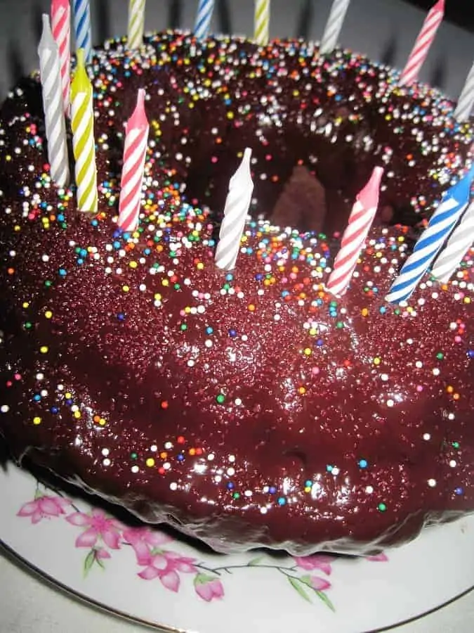 Chocolate Banana Birthday Cake
