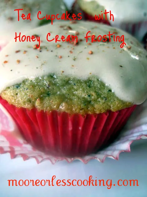 Tea Cupcakes with Honey Cream Frosting { Sunday's with Joy }