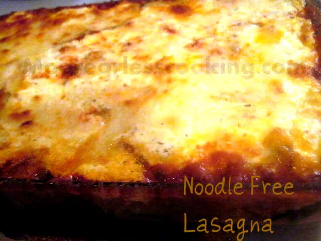 Noodle Free Lasagna ( Zucchini instead of Noodles)