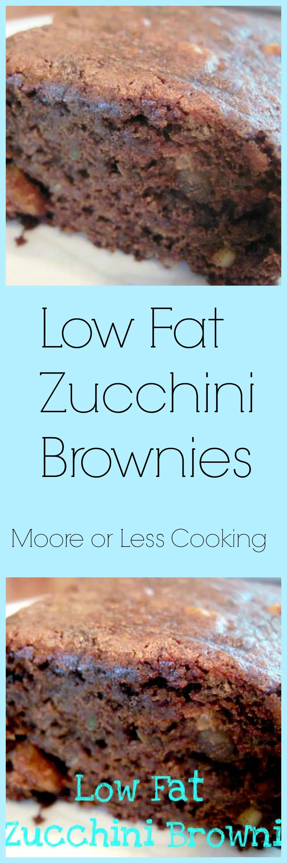 Low Fat Zucchini Brownies