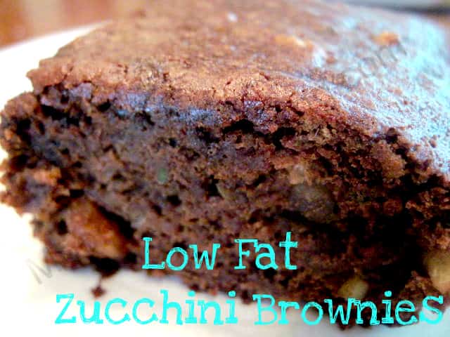 Low Fat Zucchini Brownies