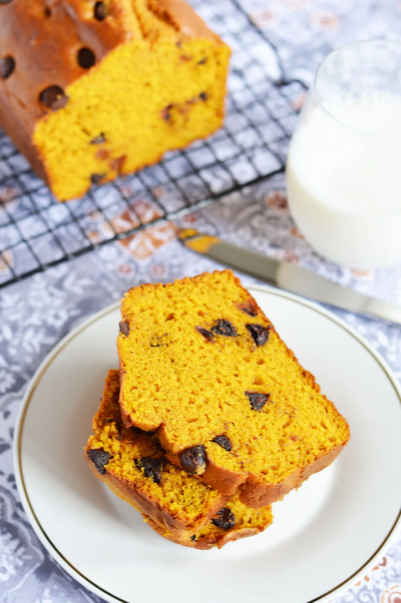 chocolate chunk pumpkin bread