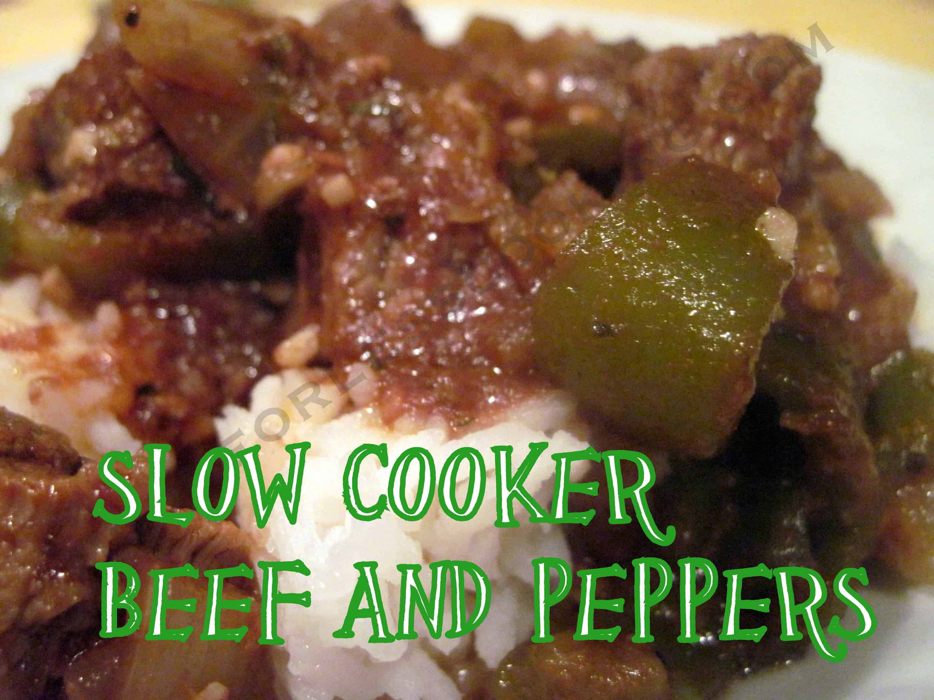 SLOW COOKER BEEF AND PEPPERS