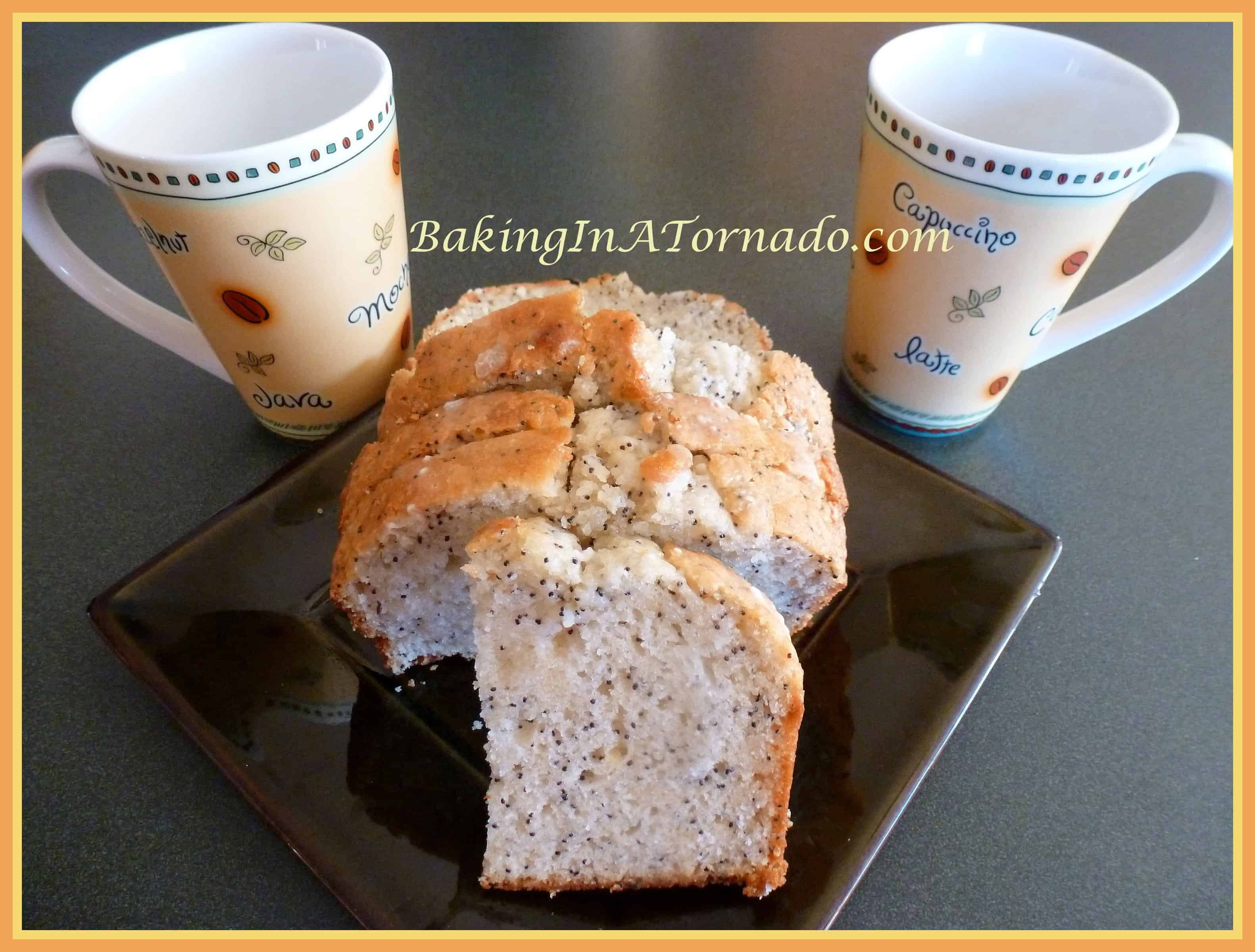 Almond Poppy Bread with Lemon Drizzle - Baking In A Tornado