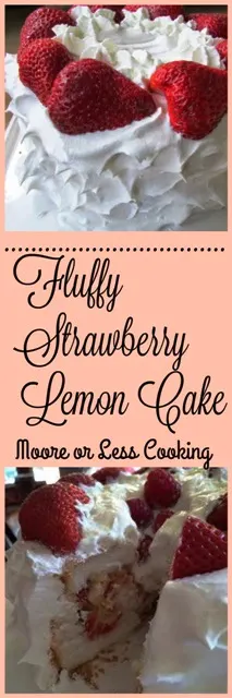Fluffy Strawberry Lemon Cake 