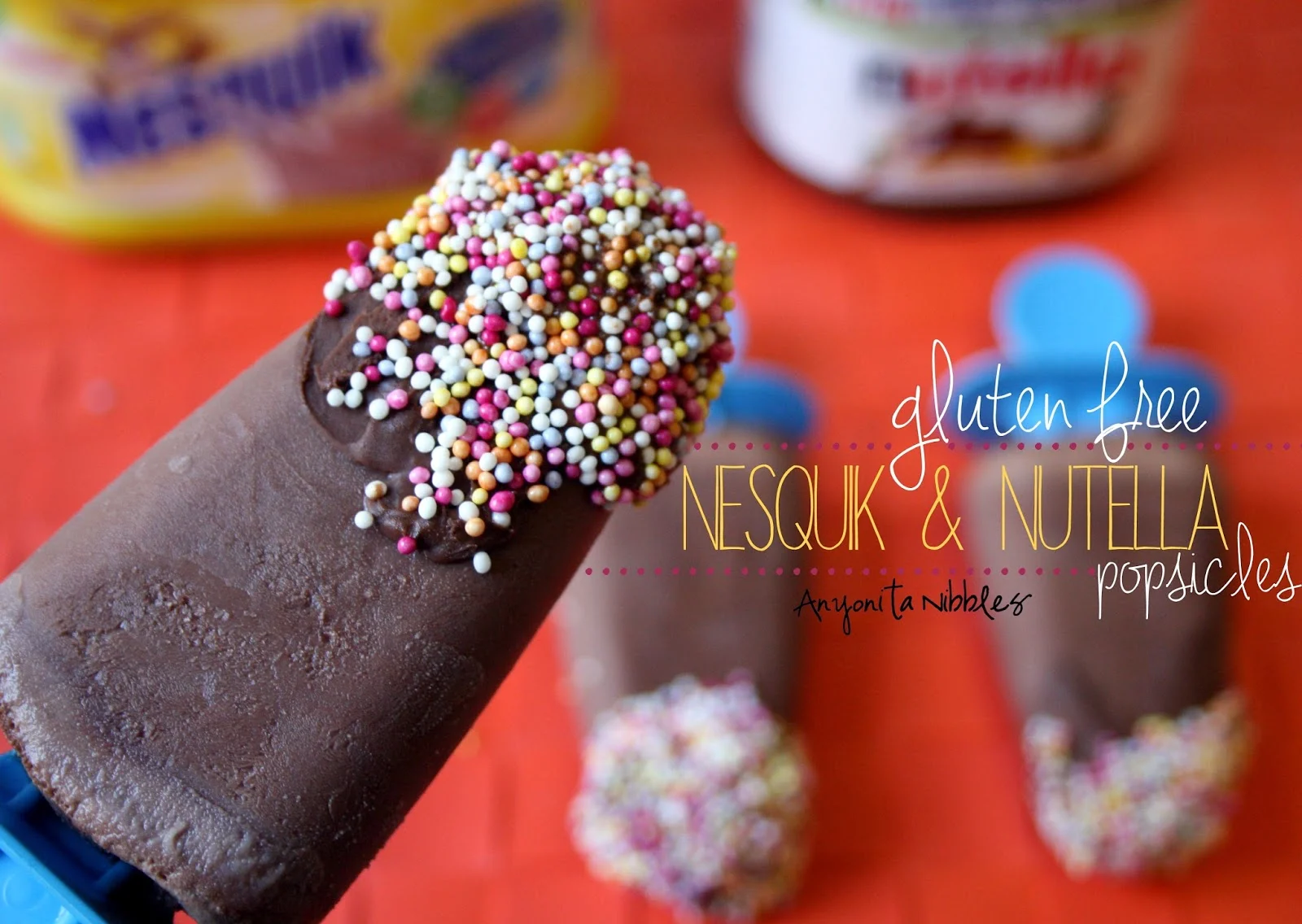 Gluten Free Nesquik & Nutella Popsicles from Anyonita Nibbles