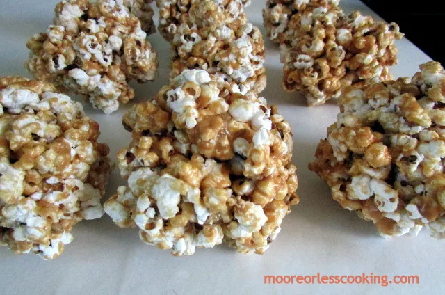 Chocolate Caramel Popcorn Balls