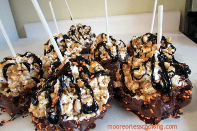 Chocolate Caramel Popcorn Balls