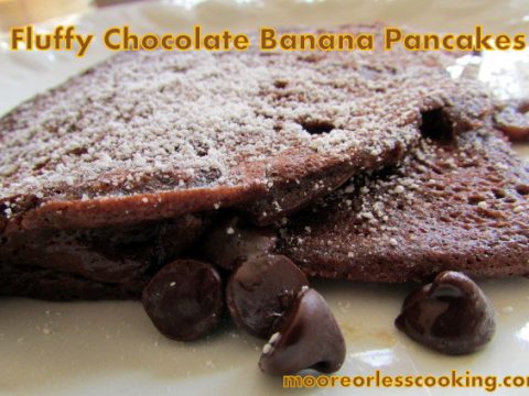 Fluffy Chocolate Banana Pancakes Moore Or Less Cooking