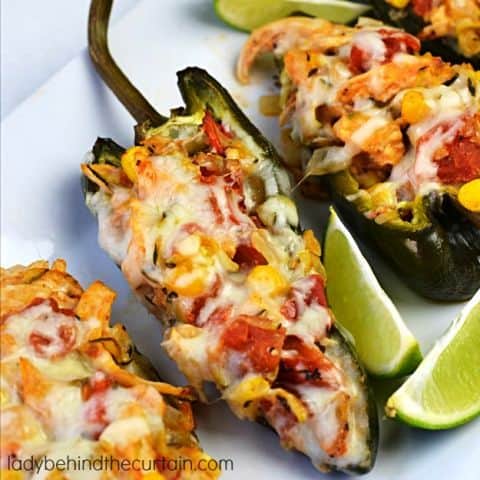 Chicken-Filled Poblano Peppers