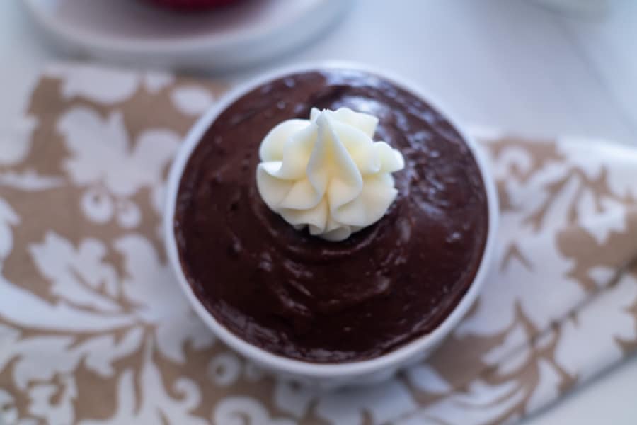 low carb chocolate pudding horizontal