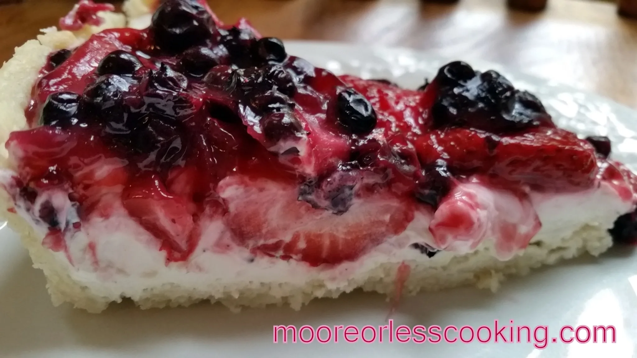 NO BAKE BERRY CREAM PIE