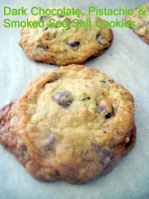 Dark Chocolate, Pistachio & Smoked Sea Salt Cookies