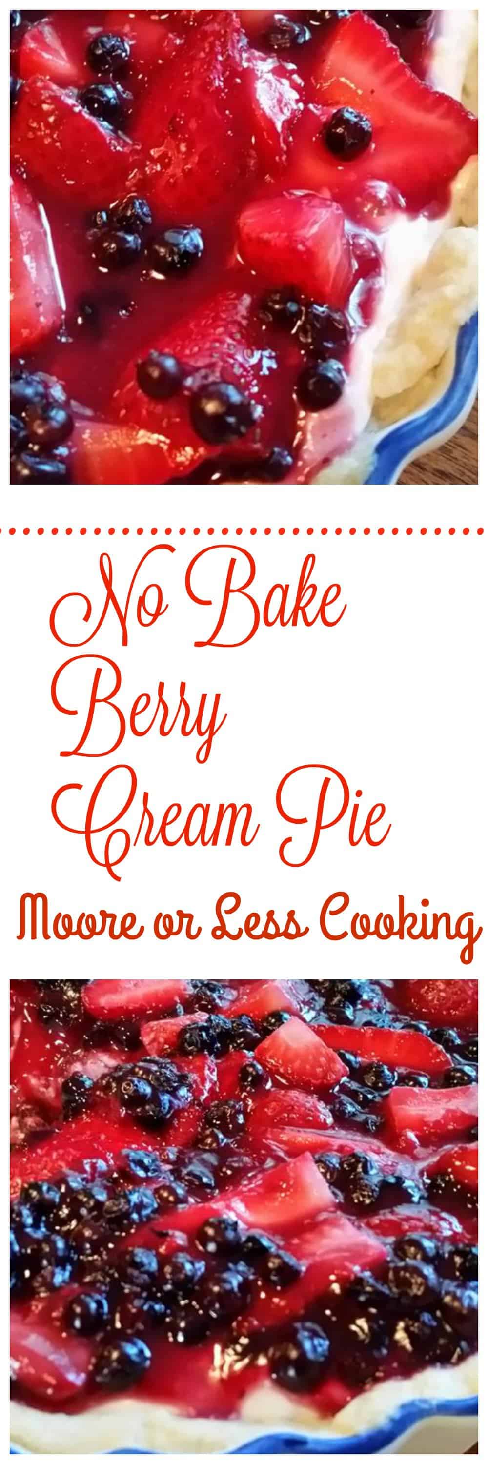 No Bake Berry Cream Pie