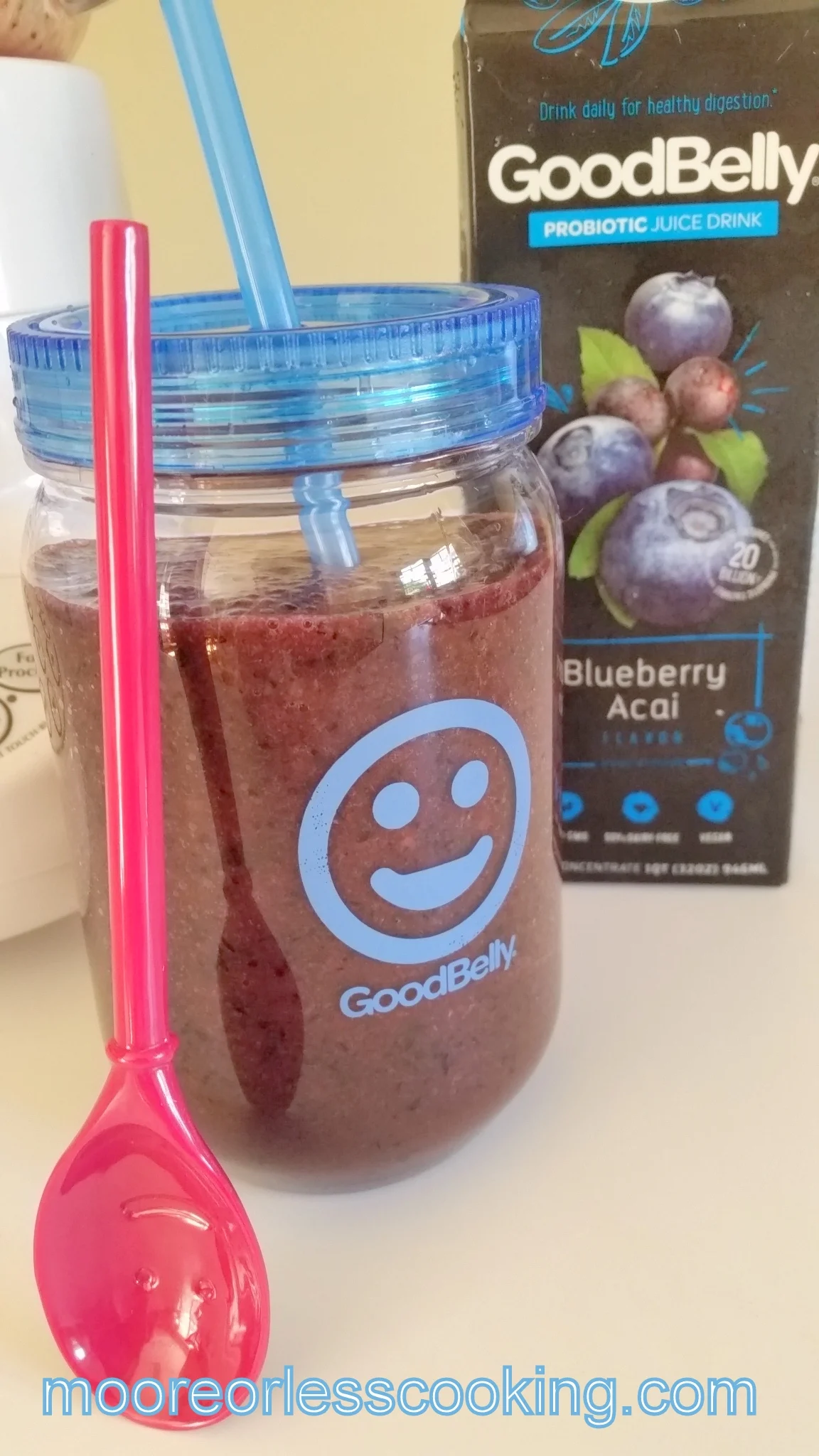 Blueberry Peach Smoothie and Giveaway