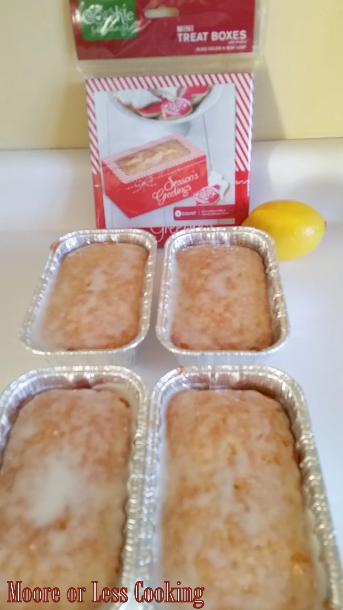 Peach Mini Loaves with Lemon Icing (8 Loaf Pan) - Sip Bite Go