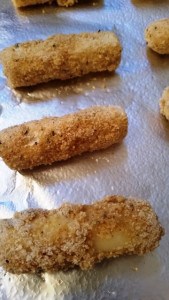 BAKED MOZZARELLA STICKS - Moore or Less Cooking