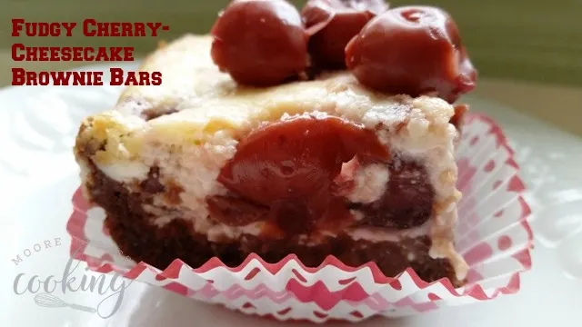 Fudgy Cherry-Cheesecake Brownie Bars