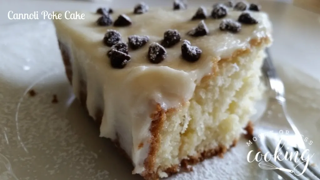 Cannoli Poke Cake