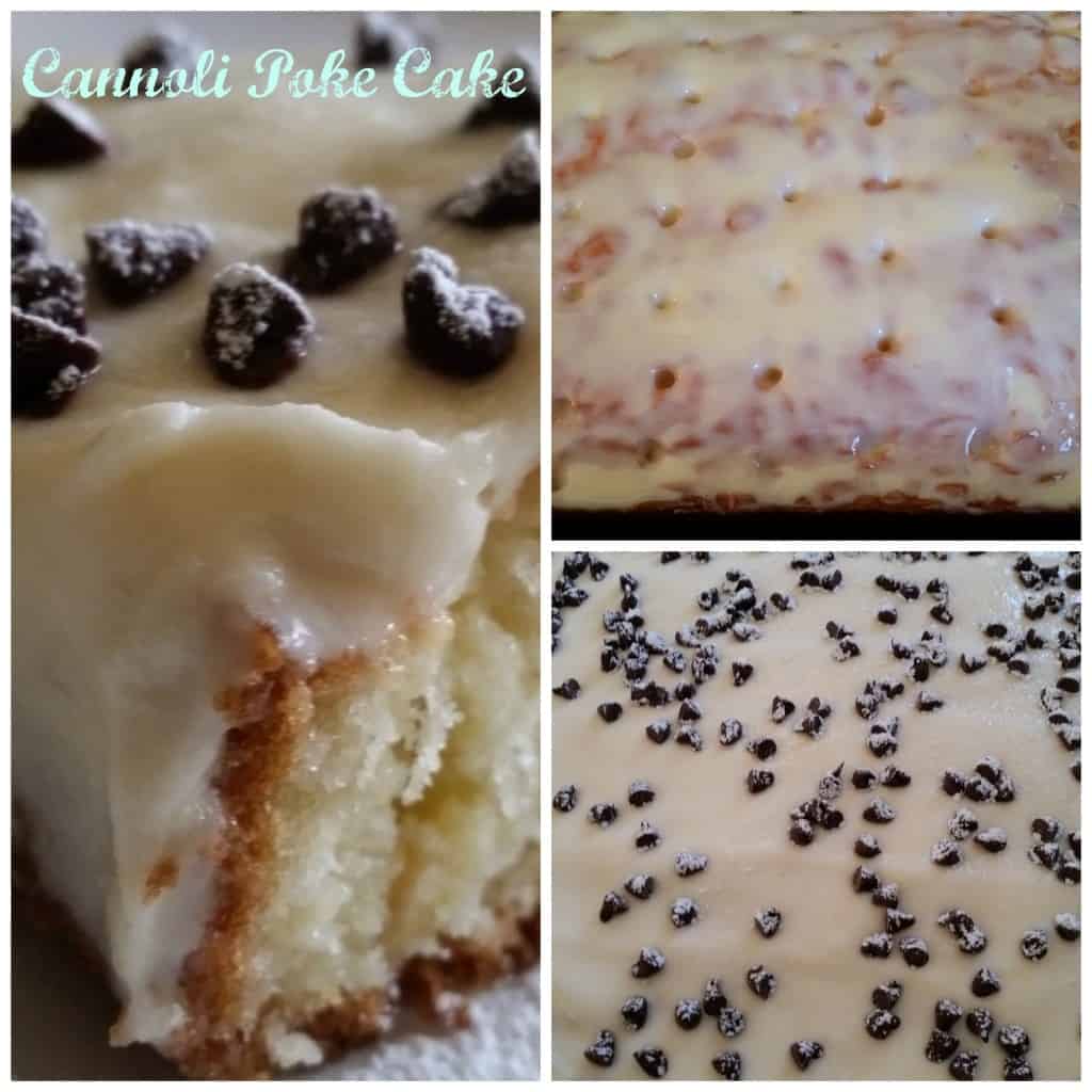 Cannoli Poke Cake