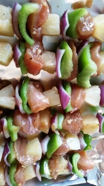 Hawaiian Chicken Kebabs