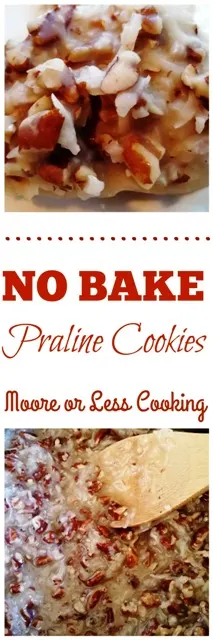 No Bake Praline Cookies