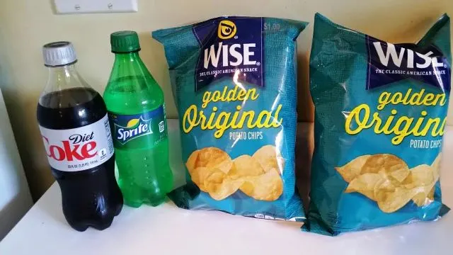 Diet Coke, Sprite, Wise Potato Chips
