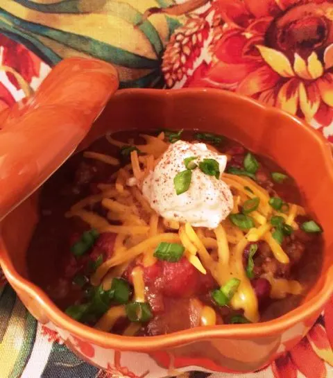 Pumpkin Harvest Chili A delicious chili using leftovers! Get recipe. Tampa Cake Girl