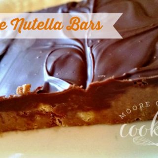 No Bake Nutella Bars #Choctoberfest - Moore or Less Cooking