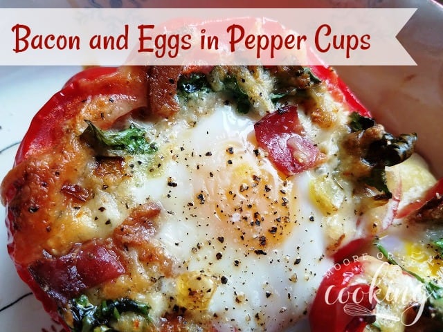 Bacon and Eggs in Pepper Cups