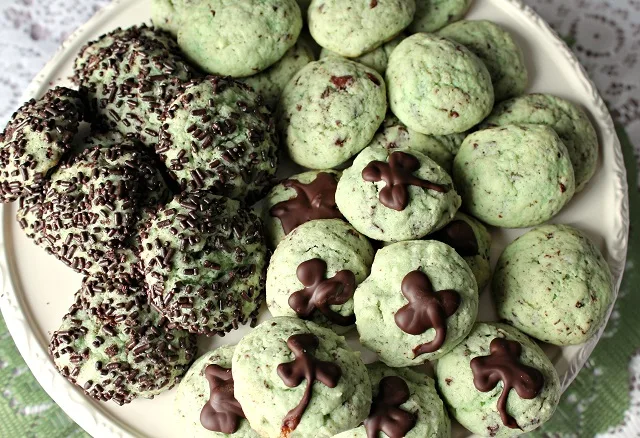 St. Patrick's Day Mint Chocolate Chip Cookies