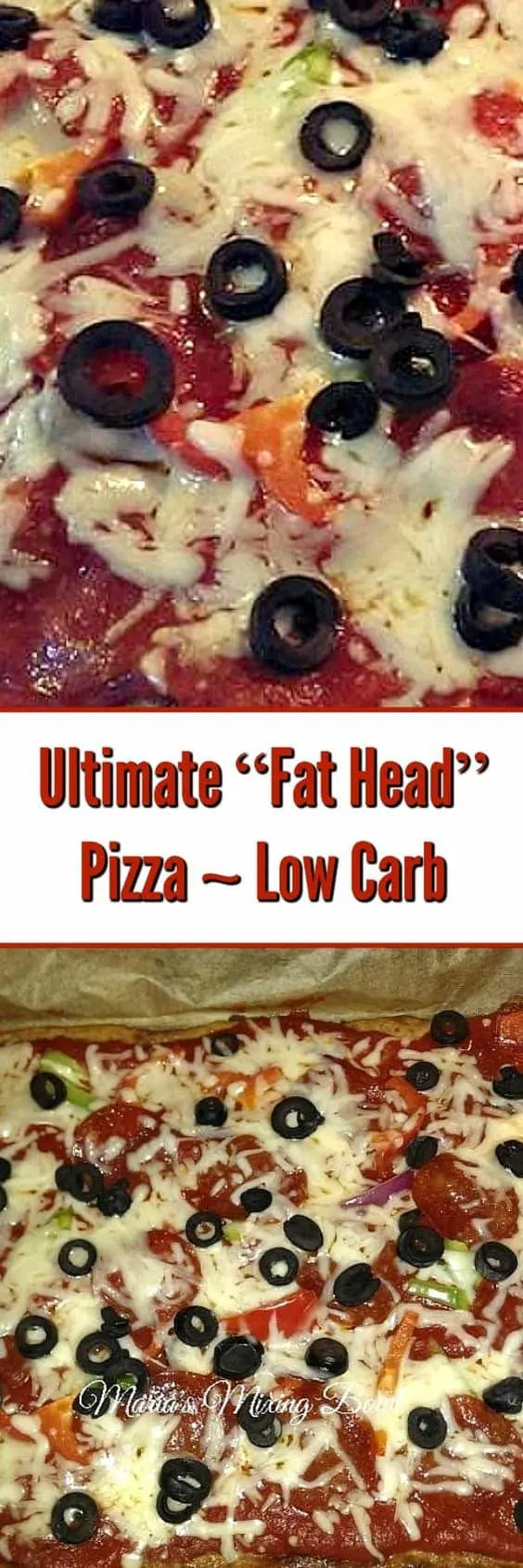 The ultimate “Fat Head” Pizza ~ Low Carb-You don’t have to go without pizza just because you are eating low carb or grain-free! via @Mooreorlesscook