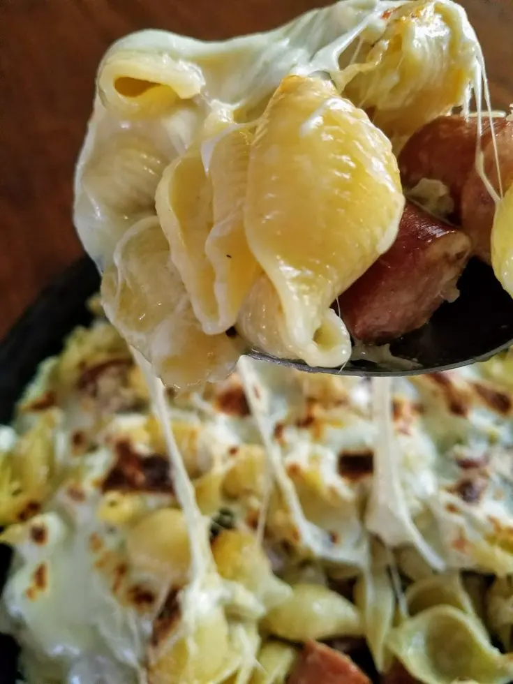 20-Minute Baked Pasta Alfredo with Sausage