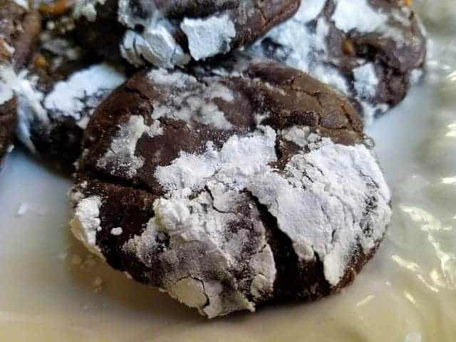 Caramel Chocolate Crinkle Cookies