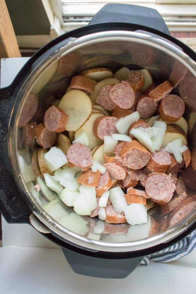 Instant Pot Kielbasa, Mushroom and Potato Soup Moore or Less Cooking