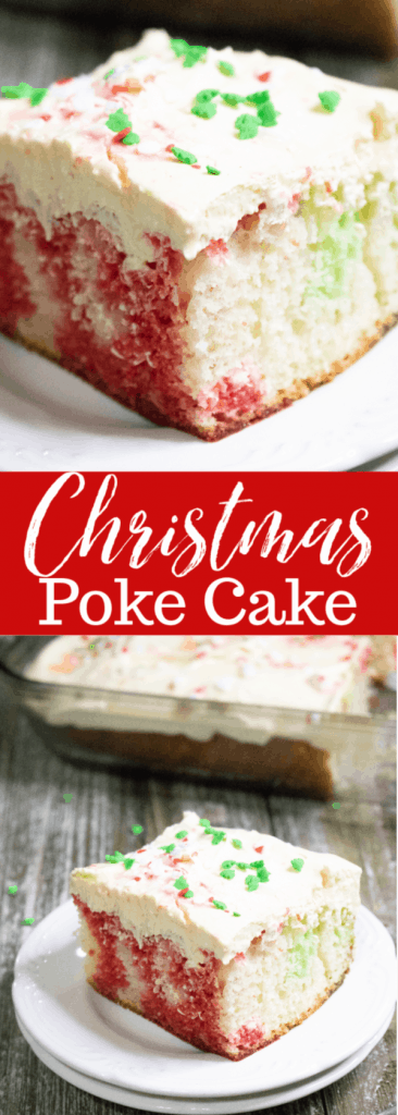 Christmas Poke Cake - Moore or Less Cooking