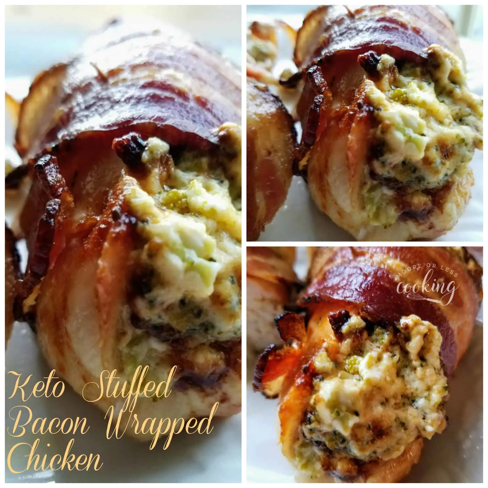 collage Keto Stuffed Bacon Wrapped Chicken