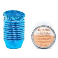 Gifbera Food Grade Standard Blue Foil Paper Muffin Baking Cups Cupcake Liners 200-Count (Blue)