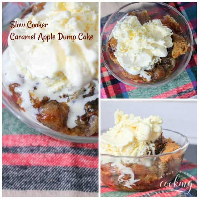 Slow Cooker Caramel Apple Dump Cake Moore or Less Cooking