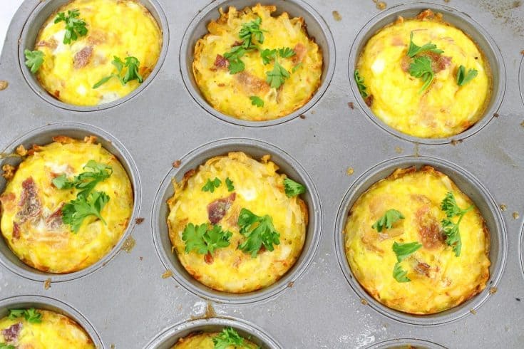 Bacon & Egg Hashbrown Muffins - Moore or Less Cooking