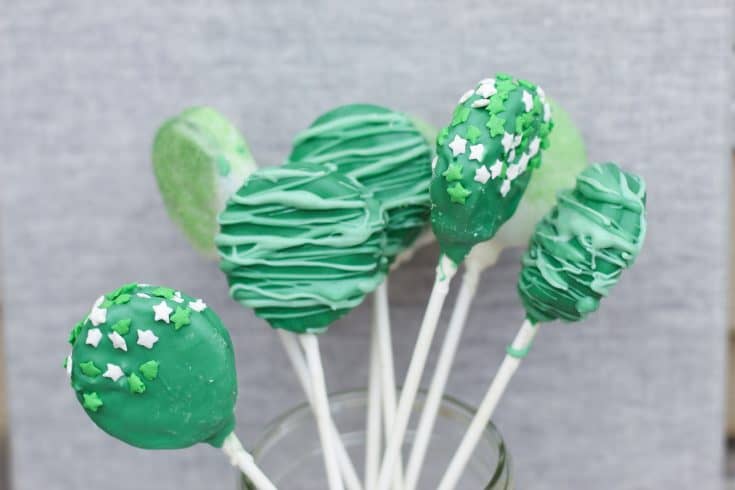 Green Candy Dipped Oreo Pops