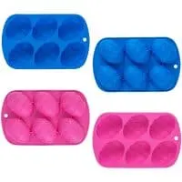 Rain Bingo 6 Cavity Easter Egg Silicone Cake Baking Mold Cake Pan Muffin Cups - Handmade Soap Moulds Biscuit Chocolate Ice Cube Tray DIY Mold
