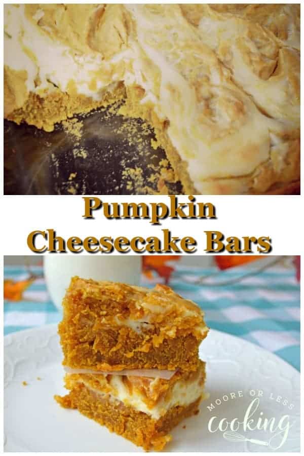 Pumpkin Cheesecake Bars - Moore or Less Cooking