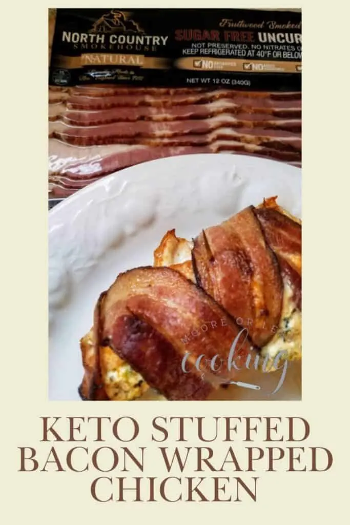 Keto Stuffed Bacon Wrapped Chicken with package of bacon