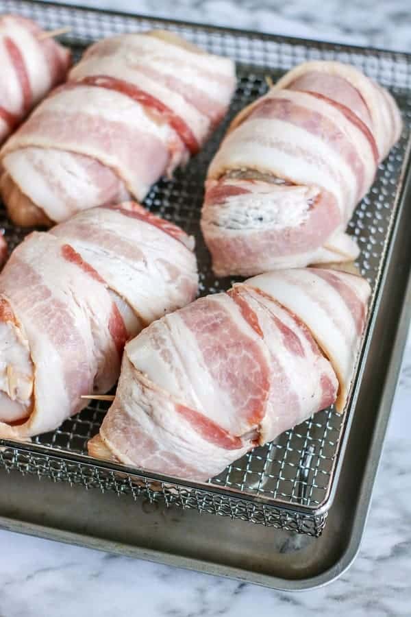 Air Fryer Bacon Wrapped Jalapeno Stuffed Chicken Moore or Less Cooking