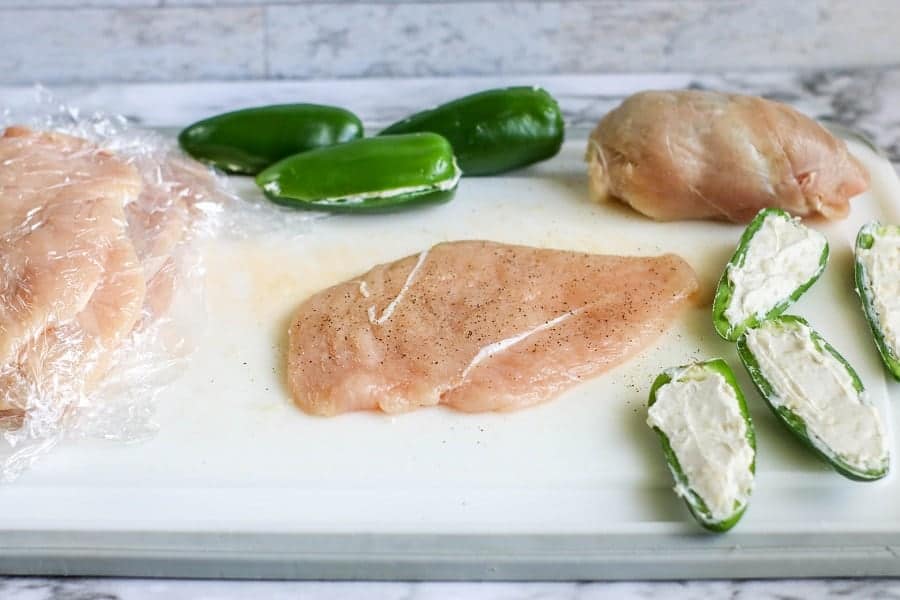 Air Fryer Bacon Wrapped Jalapeno Stuffed Chicken Moore or Less Cooking