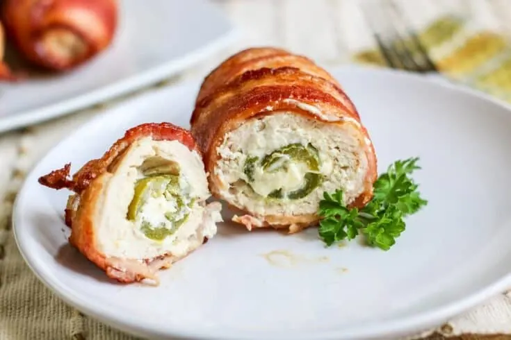 Air Fryer Bacon Wrapped Jalapeno Stuffed Chicken