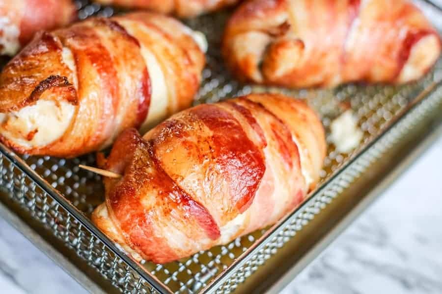 Air Fryer Bacon Wrapped Jalapeno Stuffed Chicken Moore or Less Cooking