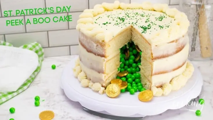 Lucky St. Patrick's Day Peek-a-Boo Cake